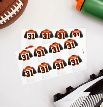 Etiquetas para Uniforme de Futebol Americano